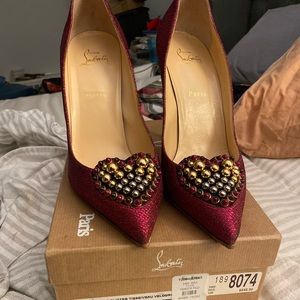 Christian Louboutin Coralta Glittered Sext Stiletto Sz 42